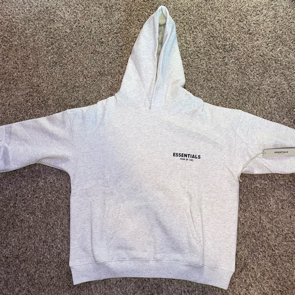 Essentials White Pullover Hoodie Sizes Medium and Large